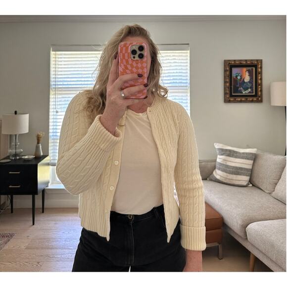 Cream Cardigan 100% wool - Picture 2 of 4